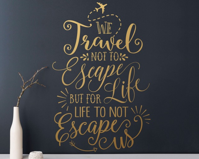 Wall Quote Decal - Travel Quote, Decal, Vinyl Sticker, Unique Decor - image 1