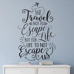 Wall Quote Decal - Travel Quote, Decal, Vinyl Sticker, Unique Decor - thumbnail 2