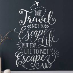 Wall Quote Decal - Travel Quote, Decal, Vinyl Sticker, Unique Decor - thumbnail 3