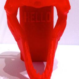 T-Rex Wall Planter/Pen Holder , 3D Printed, Jurassic, Dinosaur, Tyrannosaurus Rex, Rexy, Home Decor, Wall Decor, Skull, Holiday Gift, Hello - thumbnail 2