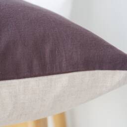 Linen Brown Striped Pillow Cover - thumbnail 4