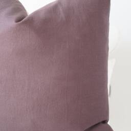 Linen Brown Striped Pillow Cover - thumbnail 3