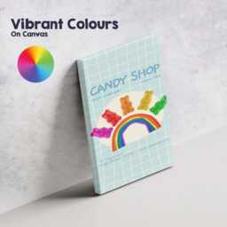 Cute Gummy Bear Rainbow Candy Shop Poster Canvas Wall Art Print Decor Picture Ready To Hang - thumbnail 4