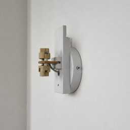Wall Light Made Of Wood Slats & Linen, An Original Refined Wall Light, Handmade - thumbnail 4