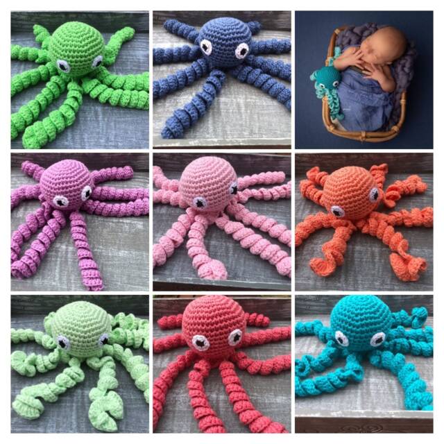 Octopus, Crocheted, For Babies, Premature Everyone - image 1