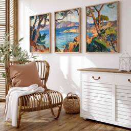 Set Of 3 Corsica Travel Prints, Posters, Wall Art, Greek Gift - thumbnail 3