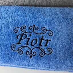 Personalised Monogram Towels Embroidered Scroll Design, 600 Gms Towels, All Sizes, Any Name - thumbnail 3