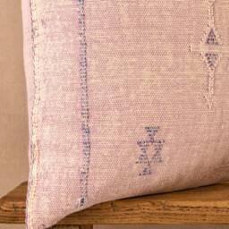 Mid-Season Sale Luxury Vintage Cactus Silk Cushion, Dusky Pink , Sabra Grade 1 - thumbnail 3