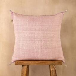Mid-Season Sale Luxury Vintage Cactus Silk Cushion, Dusky Pink , Sabra Grade 1 - thumbnail 2