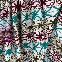 Traditional Vintage Suzani Kantha Quilt Hand Stitched Floral Cotton Reversible Bedspread Boho Throw - thumbnail 2