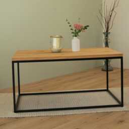 Coffee Table Cubus Table Frame 90x50x43 cm, Black - thumbnail 2