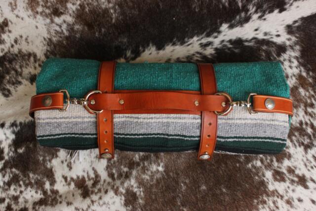 Genuine Leather Blanket Carrier - With Arm Strap Yoga Mat Carrier Customizable - image 1