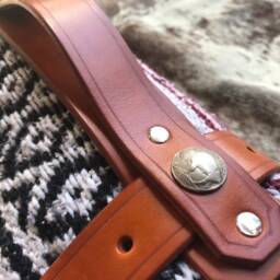 Genuine Leather Blanket Carrier - With Arm Strap Yoga Mat Carrier Customizable - thumbnail 3