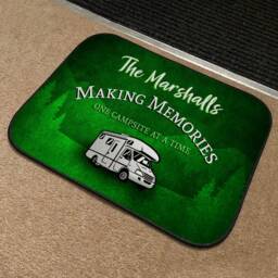 Personalised Campervan Motorhome Mat - Making Memories, Mobile Rv Door 44cm X 32cm Va Life Accessories - Matching Coasters Available - thumbnail 2
