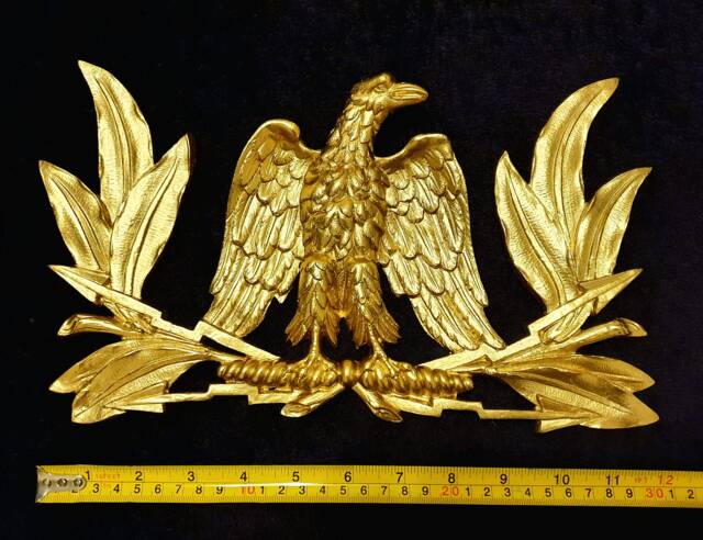Large Eagle Gilt Or White Roman Empire Napoleon Victorian Style Decorative Onlay Wall Furniture Moulding Pediment Frame Plastic Decoration - image 1