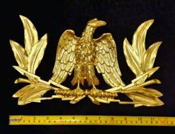 Large Eagle Gilt Or White Roman Empire Napoleon Victorian Style Decorative Onlay Wall Furniture Moulding Pediment Frame Plastic Decoration - thumbnail 1