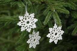 Handmade Porcelain Christmas Ornaments, Set Of 3