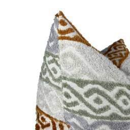 Cozy Earth Tone Pillow Cover, Euro Sham Cover 24x24, Lumbar Throw 12x20, Stripe Cushion Boho Couch Pillow, Accent - thumbnail 2