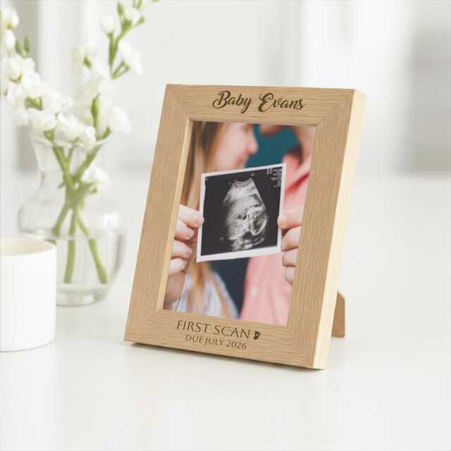 Baby Scan Photo Frame - Personalised Pregnancy, Ultrasound Keepsake - image 1
