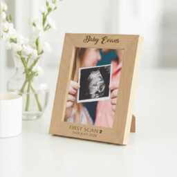 Baby Scan Photo Frame - Personalised Pregnancy, Ultrasound Keepsake - thumbnail 1