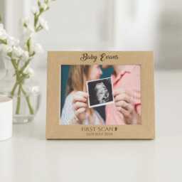 Baby Scan Photo Frame - Personalised Pregnancy, Ultrasound Keepsake - thumbnail 3