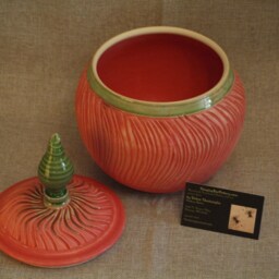 Custom Memorial Cremation Urn, Pottery Ceramic Pink Custom Urns, Ceramic Urns - thumbnail 2