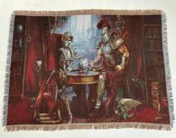 Woven Cotton Tapestry Blanket - Old School Runescape Gielinor Map Wall Art - thumbnail 1