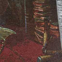 Woven Cotton Tapestry Blanket - Old School Runescape Gielinor Map Wall Art - thumbnail 4