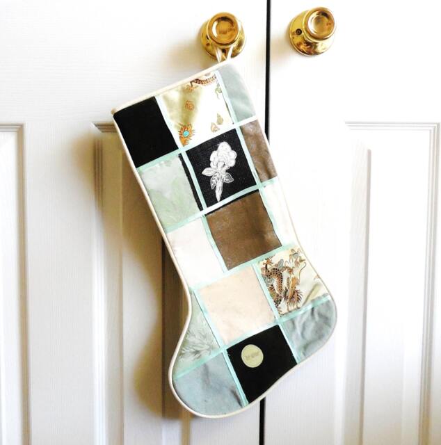 Christmas Stocking...patchwork Style...elegant Shabby...unique Gift - image 1