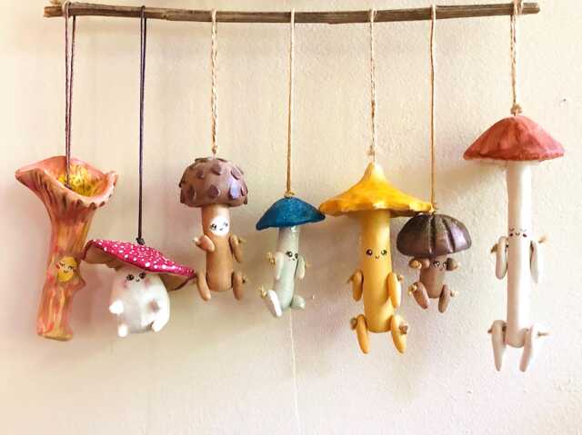 Set Of Three Handmade Ooak Mushroom Littles. You Choose Which - image 1