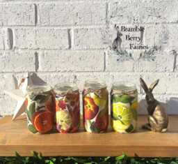 Emma Bridgewater Recycled Jam Jars Make Great Vases Lots Of Designs To Choose Summer Fruits Lemons Strawberry Oranges Apples - thumbnail 1