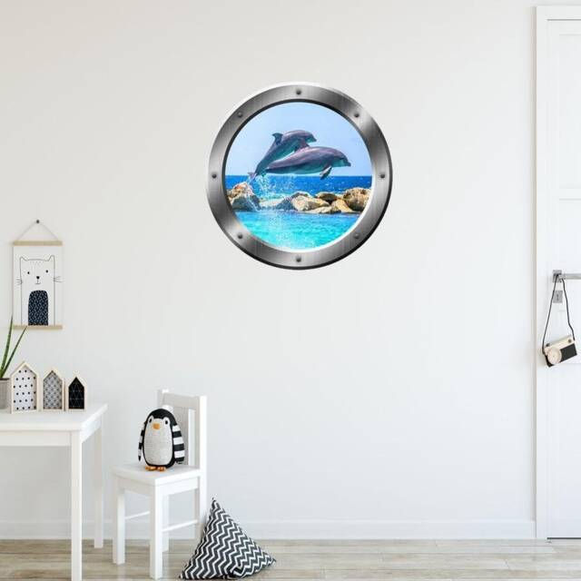 Scenic Landscape Wallpaper, Fake Window Decal, Wall Mural Art Beach Room Decor - Vwaq Sp27