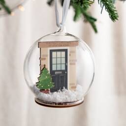 Personalised Layered Front Door Christmas Bauble - thumbnail 3