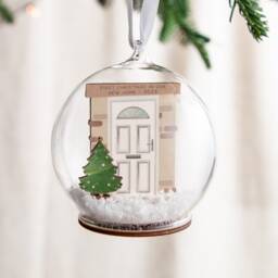 Personalised Layered Front Door Christmas Bauble - thumbnail 2