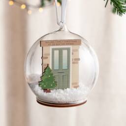Personalised Layered Front Door Christmas Bauble - thumbnail 1