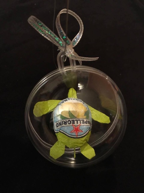 Sea Turtle Foil Sculpture Handmade Christmas Ornament - image 1