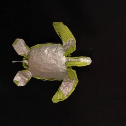 Sea Turtle Foil Sculpture Handmade Christmas Ornament - thumbnail 4