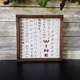 Framed Winery Wall Decor, Wine Sign, Style, Wooden Home Bar Art, Collage Kitchen Signs - thumbnail 4