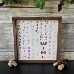 Framed Winery Wall Decor, Wine Sign, Style, Wooden Home Bar Art, Collage Kitchen Signs - thumbnail 2