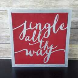 Jingle All The Way Sign, Christmas Wall Art, Bells Silver Framed Decorations - thumbnail 3