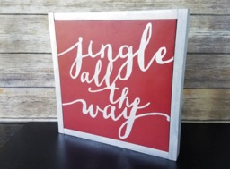 Jingle All The Way Sign, Christmas Wall Art, Bells Silver Framed Decorations - thumbnail 1