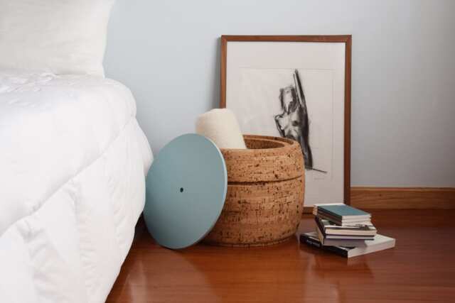 Natural Cork Side Table With Storage, Modern Home Decor - image 1
