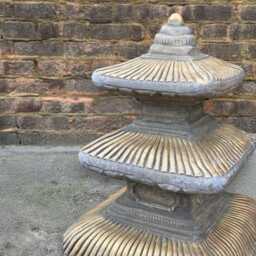 Concrete Pagoda Statue Traditional Japanese Temple Sculpture Outdoor Ornament Stone Figurine Zen Garden Art Lantern Lover Gift - thumbnail 4
