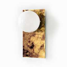 Gold Antique Mirror & Opal Glass Globe Shade Modern Wall Light Fixture Unique Sconce Bathroom - thumbnail 4