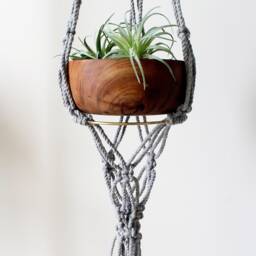 Handmade Macrame Plant Hanger 100% Cotton Rope, 35 - thumbnail 2