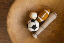 Felt Newborn Sports Props Football, Rugby & Baseball Toys For Photography Props