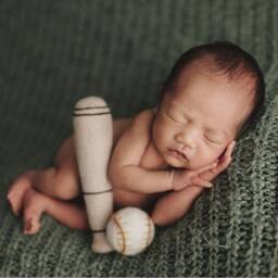 Felt Newborn Sports Props Football, Rugby & Baseball Toys For Photography Props - thumbnail 2
