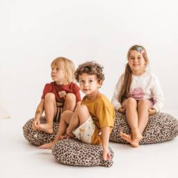 Leopard Pouf, Floor Pillow, Animal Cushion, Jungle Decor, Wildcat Print Safari Decorative Kids - thumbnail 2