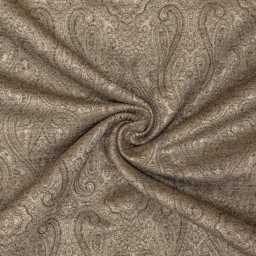 Beige Damask With Copper Lurex Zari Woven Curtain Panels - Rod Pocket, Grommet, Box Pleat, Three Pinch Tab Top & Plain Ring Top - thumbnail 4
