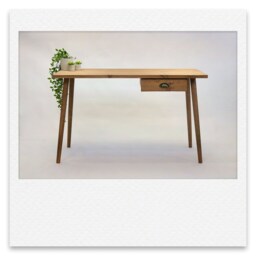 Desk/Computer Desk/ Solid Wood/ Retro/ Industrial Tapered Legs Danish Bespoke Sizes - thumbnail 3
